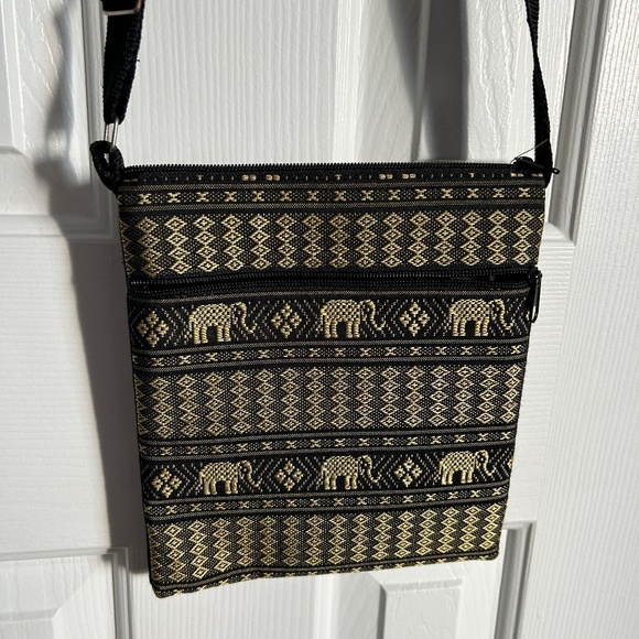 Small Crossbody Bag with Elephants (from Sri Lanka) - Picture 2 of 2
